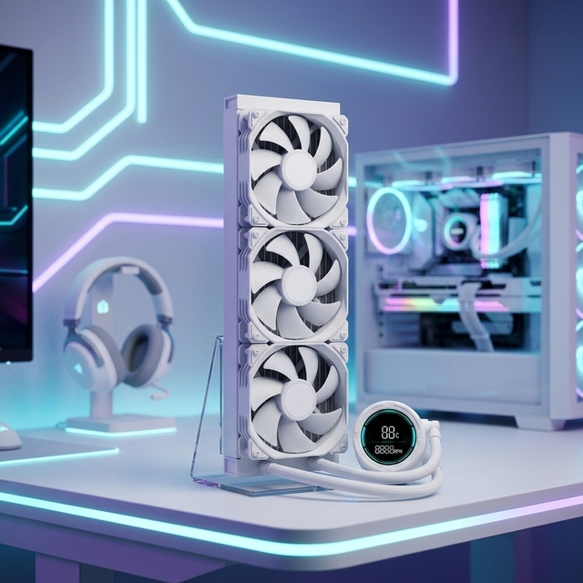 Customized 240mm AIO Liquid CPU Cooler with ARGB LED Display Screen Water Cooler for Gaming Computer Case