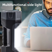 Lampe de poche LED rechargeable par USB, lampe portative avec lumière latérale COB et fonction solaire, adaptée aux activités nocturnes en plein air