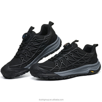 Chaussures de sécurité unisexes en acier noir personnalisables, anti-perforation, doublure en maille respirante pour la semelle intermédiaire, bottes de travail d'automne pour l'usine