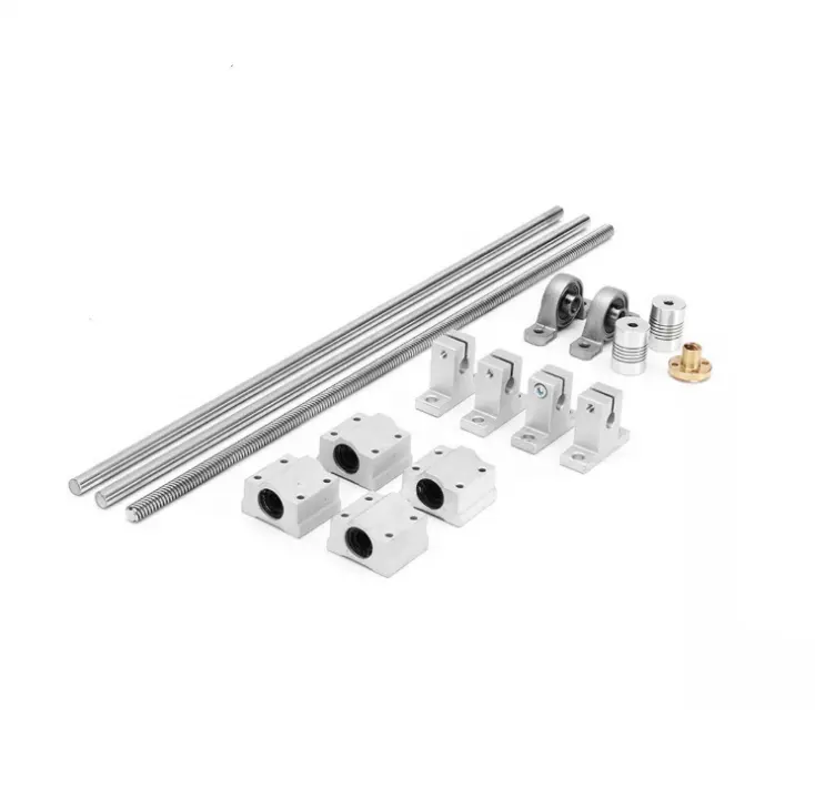 3D Printer guide rail sets T8 Lead screw length 500mm + linear shaft 8*500mm+KP08 bearing+SK8 support+ SC8UU bearing+coupling
