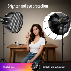Lampe de remplissage professionnelle RVB pour diffusion en direct avec télécommande, 100W, température de couleur réglable 3200-6500K, éclairage solaire pour le streaming en direct - Product Image 4