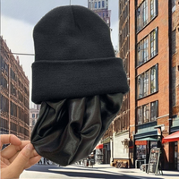 Nexo Industries – Bonnet de voyage classique en acrylique 100 % tricoté à l'ordinateur, avec doublure en satin de soie personnalisée et motif uni imprimé numériquement