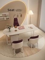 Bureau de consultation de luxe léger haut de gamme pour salon de beauté médical et clinique dentaire, avec plateau en acrylique, tiroir de rangement, personnalisable