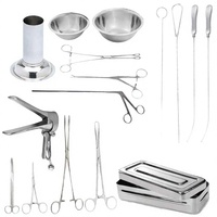 Ensemble d'instruments chirurgicaux de classe I, manuels, de qualité médicale, pour chirurgie générale, en acier inoxydable, avec étui de rangement
