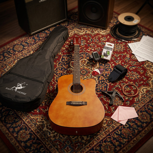 Set di Chitarra Acustica Premium Lucida da 41 Pollici con Design Cutaway, Strumento a Corde Professionale Fatto a Mano, Chitarra Folk con Logo Personalizzato - Product Image 5