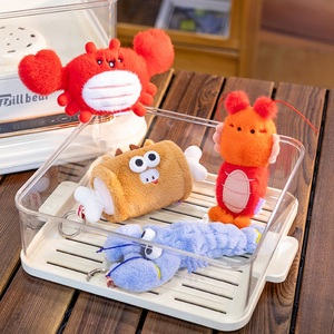 Lindos Peluches de Dibujos Animados: Patas de Pollo, <span class=keywords><strong>Cangrejo</strong></span> Gordo y Camarón <span class=keywords><strong>Mantis</strong></span>, Colgantes de Juguete, Llaveros para Mochila - Product Image 3