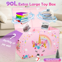 Boîte de rangement en polyester avec certification de qualité, anti-poussière, organisateur de jouets pour enfants et adolescents, facile à transporter, bac de rangement pour la maison