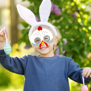 Cartone animato animale coniglio <span class=keywords><strong>di</strong></span> pollo e pecora maschera per gli occhi decorazioni feste <span class=keywords><strong>di</strong></span> pasqua maschere <span class=keywords><strong>di</strong></span> carta per i bambini - Product Image 1