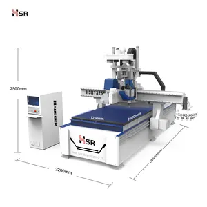 China Fabriek Directe Levering 1325 Atc Cnc Router Graveur Met Boren En Zagen Pek Slide Syntec Software Control Systeem