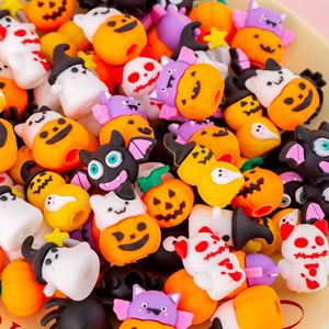 Cartoon 3D Soft <strong>Rubber</strong> Pen Cap Extender and Gel Pen Set Student Gift with Halloween Drop Glue <strong>Doll</strong> for Students - Product Image 2
