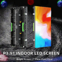 Pantalla LED Pingcai P3.91 para Interior/Exterior, Paneles de Video Wall de 500x1000mm, Brillo de 4500cd, Garantía de 3 Años, Color Negro