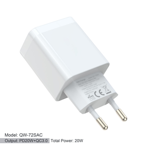 20W PD + QC3.0 <span class=keywords><strong>Chargeur</strong></span> mural Charge <span class=keywords><strong>rapide</strong></span> USB C USB A Double Port PD Adaptateur secteur <span class=keywords><strong>Bloc</strong></span> de charge <span class=keywords><strong>rapide</strong></span> pour <span class=keywords><strong>iPhone</strong></span> - Product Image 3