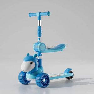 <span class=keywords><strong>3</strong></span>-in-1 faltbares Doppel-Spritzguss-Kunststoff-Aufsitzspielzeug für Kinder von 2-4 Jahren mit Sitz für Kleinkinder - Product Image 5