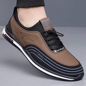 Zapatillas deportivas casuales transpirables para hombre, sin cordones, con suela suave, a la moda, color negro y marrón, origen Wenzhou, Zhejiang. - Product Image 3