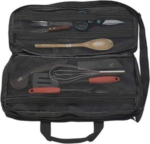 Bolsa Enrollable para Cuchillos de Chef, Muestra Gratuita, 20 Bolsillos en Total, para Cuchillos y Utensilios de Cocina, Hecha de Nailon Encerado Resistente a las Manchas, para Estudiantes de Cocina - Product Image 2