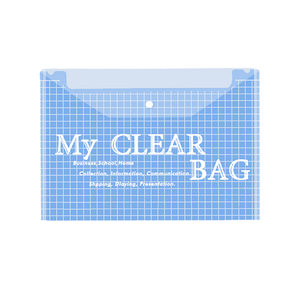 Bolso transparente con logotipo personalizado, tamaño <span class=keywords><strong>A4</strong></span>, tamaño personalizable, billetera para documentos, Carpetas con botón a presión - Product Image 5