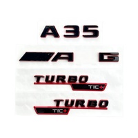 Logotipo 3D ABS para A45S A35, Adhesivo Deportivo Rojo y Negro para Maletero, Calcomanía para Puerta Lateral