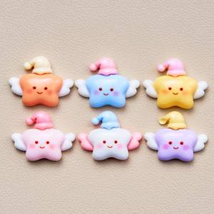 Goodnight Stars DIY dijes de resina hechos a mano Lucite cuentas sueltas nuevo diseño de dibujos animados accesorios de horquilla acrílico plástico Lucite Beads - Product Image 4