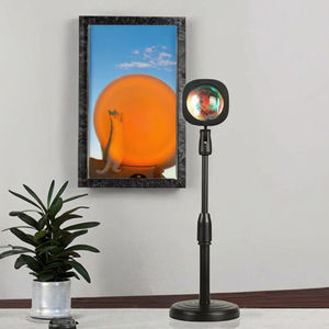 Lámpara de proyección de ambiente LED creativa moderna efecto atardecer cuerpo ABS sombra negra para decoración de sala de estar Internet en vivo - Product Image 4
