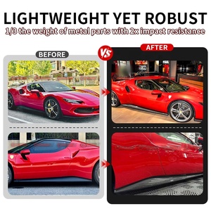สเกิร์ตข้างสำหรับ Ferrari 296 GTB แบบ OEM ผลิตจากคาร์บอนไฟเบอร์แห้ง อะไหล่ตกแต่งรถยนต์ - Product Image 2