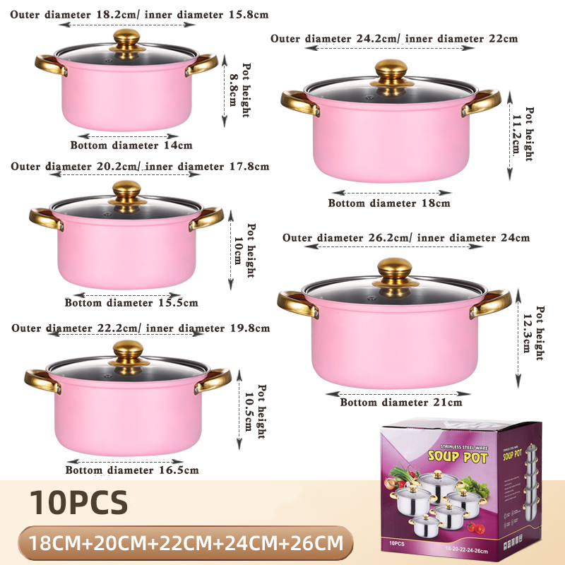 18-20-22-24-26CM Pink