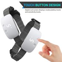 Wiederaufladbares Touch-Antibell-Hundehalsband - Elektrischer Schock Vibrations-Antibellapparat Atmungsaktives Design Nylon ABS 10-20