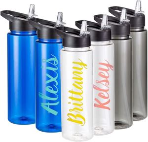 24 oz <b>Water</b> Bottles with Straw <b>Bulk</b> Reusable Sports <b>Water</b> Bottle with Handle - Product Image 1