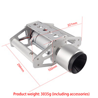 Démarreur de moteur RC à double poignée en aluminium 6061, 0,65 kW, couple élevé, avec tête en caoutchouc double usage pour moteurs à essence 20CC-200CC