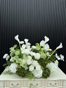 Rangkaian Bunga Hydrangea Hijau Populer untuk Pernikahan, Bunga Hydrangea Hijau Putih Buatan untuk Dekorasi Acara Pesta - Product Image 6