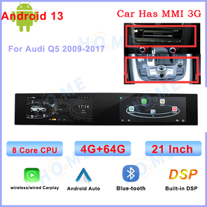 Dual Screen da 21 pollici autoradio multimediale lettore Stereo Carplay senza fili per Audi <span class=keywords><strong>Q5</strong></span> 2009-2017 GPS navigazione Android Auto - Product Image 2