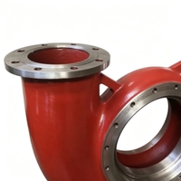 Boîtier de turbine de pompe centrifuge en fonte sablée, volute de pompe avec angle de sortie à 90°, pièces de rechange pour pompe