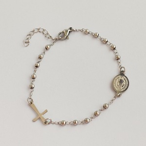 <span class=keywords><strong>Pulsera</strong></span> <span class=keywords><strong>de</strong></span> Acero Inoxidable Chapada en Oro <span class=keywords><strong>de</strong></span> 18k, Cadena <span class=keywords><strong>de</strong></span> Cuentas <span class=keywords><strong>de</strong></span> 3mm, Cruz Religiosa, Rosario, Joyería Cristiana, el <span class=keywords><strong>Mejor</strong></span> Regalo - Product Image 2