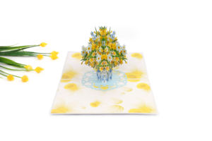 Cartes de vœux personnalisées en papier artisanal fleurs 3D pour décorations de mariage, d'anniversaire, de festival, de vacances et d'événement - Product Image 5