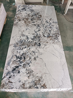 Panneau mural SPC UV en marbre veiné or de luxe, haute brillance, résistant aux taches, pour hôtel, maison, mur de fond