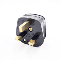 Prise électrique détachable britannique BS 1363 13A 250V 3 broches Noir/Blanc Urée/PC XUANSHI JL-50-1 Résidentielle