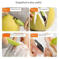 5-en-1 outils de cuisine manuels facile en plastique coupe trancheuse pour Orange pamplemousse graines sûr fruits légumes extracteur nouveau