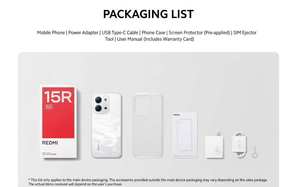 Redmi 15R 5G Original, Batería de Gran Capacidad de 6000 mAh, Carga Rápida de 18 W, Pantalla de 6.9 Pulgadas y 120 Hz con Protección Ocular, Teléfono Inteligente 5G con Doble SIM y Caja - Product Image 4