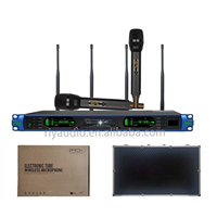 Ensemble de microphones sans fil à tube électronique SL-6500 2 canaux UHF 490-960 MHz avec synchronisation IR pour fêtes à domicile, divertissement KTV, scène
