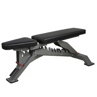Banc de musculation réglable en stabilité avec 10+4 positions ajustables, banc robuste rembourré en PU épais pour la musculation