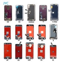 Lcd Oled pengganti Iphone, layar Lcd asli untuk Iphone X 11 12 13 14 15 Pro Max untuk Iphone 5 5S Se 6 6S 7 8 Plus