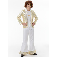 Costume de scène vintage disco pour enfants Baige, festival de musique de Noël, performance, années 70, années 80, hippies, cosplay