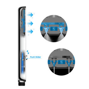 Cabezal de <span class=keywords><strong>ducha</strong></span> de control de interruptor deslizante ABS cromado cuadrado Duschkopf, <span class=keywords><strong>cambio</strong></span> de 3 modos <span class=keywords><strong>por</strong></span> deslizador, <span class=keywords><strong>ducha</strong></span> de mano de 3 funciones de alta presión - Product Image 5