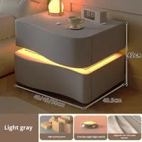 Serrure à empreintes digitales coffre-fort avec lit doux pour pain chambre moderne créatif chambre table de chevet Simple lumière LED Table de chevet