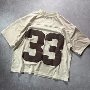 T-shirt en jersey personnalisé de haute qualité, à épaules tombantes, à séchage rapide, surdimensionné, sérigraphie, maillot de sport, t-shirt en maille surdimensionnée - Product Image 2