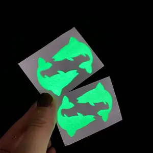 Feuille d'étiquettes autocollante lumineuse fluorescente, imperméable, de haute qualité, lueur dans le noir