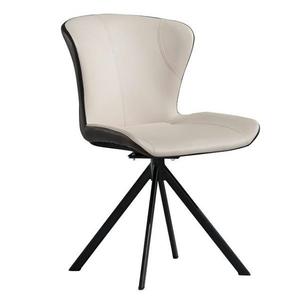 Silla de Escritorio Moderna de Cuero para Hotel con Patas de Hierro, Giratoria, para Recepción, Negociación, Comedor, Tapizada en Tela - Product Image 3