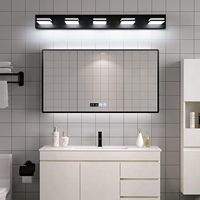Appliques murales carrées Worbest modernes à 5 lumières LED en fer avec éclairage dimmable pour usage intérieur