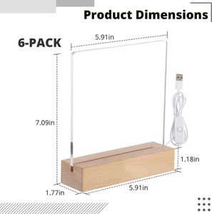 Hot Selling Custom DIY Mini Plug-In Modern Bedroom Wooden Base for Acrylic <b>Plate</b> LED Night Light - Product Image 2