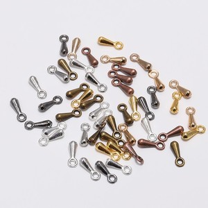 Pendentifs en alliage de zinc en forme de goutte d'eau, plaqués argent, or, or rose, bronze, pour la création de bracelets et de colliers DIY - Product Image 2