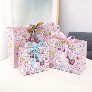 Sac en papier de Noël pour cadeaux, sac cadeau de Noël, sac de friandises pour fête d'enfants, sac personnalisé avec logo, sac en papier de Noël - Product Image 2